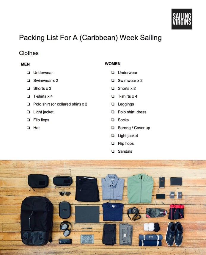 Packing List For A Week Of Sailing